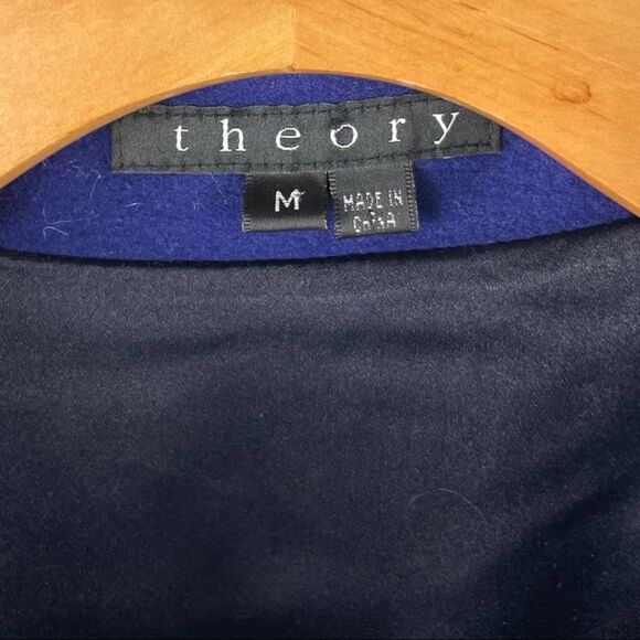 𝅺THEORY Olivan Royal Purple Wool Peacoat Size M - Picture 5 of 6